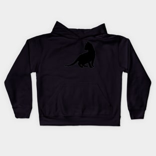 cat silhouette Kids Hoodie